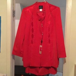Gorgeous Red Church Suit